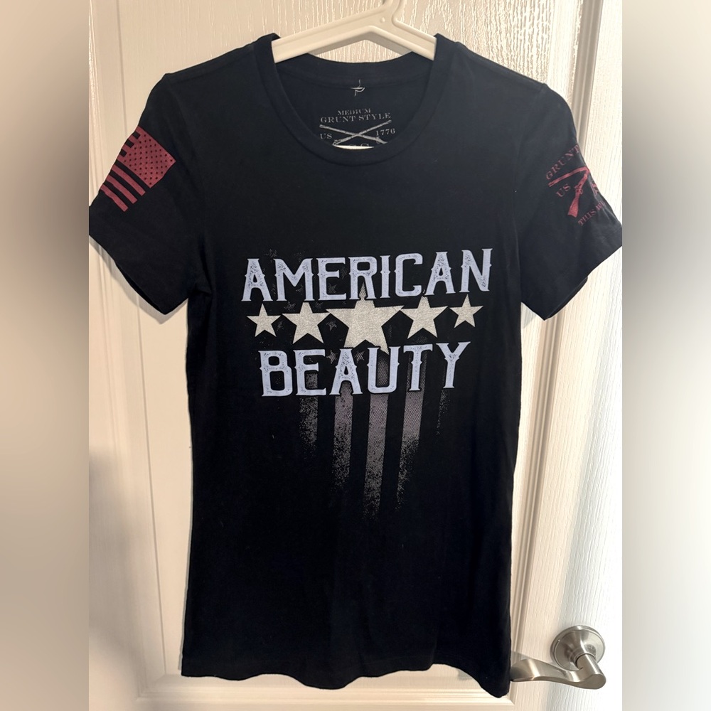 Grunt Style Women's Black American Beauty T-Shirt